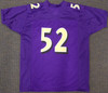 Baltimore Ravens Ray Lewis Autographed Purple Jersey JSA Stock #193495