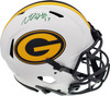 Davante Adams Autographed Green Bay Packers Lunar Eclipse White Full Size Authentic Speed Helmet Beckett BAS QR Stock #193771
