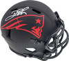 Deion Branch Autographed New England Patriots Eclipse Black Speed Mini Helmet Beckett BAS Stock #193775