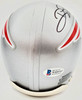 Deion Branch Autographed New England Patriots Silver Mini Helmet Beckett BAS Stock #193776