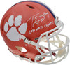 Travis Etienne Autographed Clemson Tigers Orange Full Size Authentic Speed Helmet "2018 Natl Champs!" Beckett BAS Stock #193991