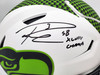 Russell Wilson Autographed Seattle Seahawks White Lunar Eclipse Full Size Authentic Hyper Speed Flex Helmet "SB XLVIII Champs" RW Holo & Beckett BAS Stock #194025