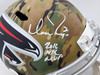 Matt Ryan Autographed Atlanta Falcons Camo Full Size Replica Speed Helmet "2016 NFL MVP" Beckett BAS QR Stock #194407