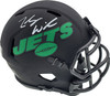 Zach Wilson Autographed New York Jets Eclipse Black Speed Mini Helmet Beckett BAS QR Stock #194723