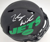 Zach Wilson Autographed New York Jets Eclipse Black Speed Mini Helmet Beckett BAS QR Stock #194723