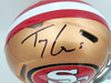 Trey Lance Autographed San Francisco 49ers Gold Full Size Authentic Speed Helmet Beckett BAS QR Stock #194739