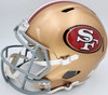 Trey Lance Autographed San Francisco 49ers Gold Full Size Replica Speed Helmet Beckett BAS QR Stock #194741