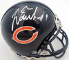 Justin Fields Autographed Chicago Bears Blue Mini Helmet (Smudged) Beckett BAS QR #WK98825