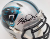 Sam Darnold Autographed Carolina Panthers Silver Speed Mini Helmet Beckett BAS QR Stock #195171