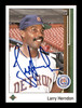 Larry Herndon Autographed 1989 Upper Deck Card #49 Detroit Tigers SKU #195673
