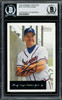 Chipper Jones Autographed 2002 Bowman Heritage Card #107 Atlanta Braves Beckett BAS #13020820