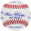 Rich "Goose" Gossage Autographed Official MLB Baseball St. Louis Cardinals With 6 Stats Beckett BAS QR Stock #196547