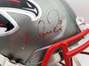 Matt Ryan Autographed Atlanta Falcons Flash Silver Full Size Authentic Speed Helmet Beckett BAS QR Stock #197078