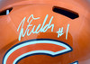 Justin Fields Autographed Chicago Bears Flash Orange Full Size Replica Speed Helmet Beckett BAS QR Stock #197095