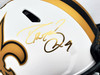 Drew Brees Autographed New Orleans Saints Lunar Eclipse White Full Size Authentic Speed Helmet Beckett BAS QR Stock #197108