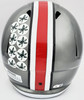 Eddie George Autographed Ohio State Buckeyes Flash Silver Full Size Replica Speed Helmet "Heisman 1995" Beckett BAS QR Stock #197134