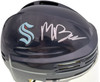 Matty Beniers Autographed Seattle Kraken Blue Mini Helmet Fanatics Holo Stock #197214