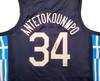 Team Greece Giannis Antetokounmpo Autographed Blue Nike Jersey Size XL Beckett BAS QR Stock #197443