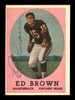 Ed Brown Autographed 1958 Topps Card #123 Chicago Bears SKU #198150