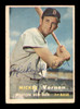 Mickey Vernon Autographed 1957 Topps Card #92 Boston Red Sox SKU #198450