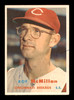 Roy McMillan Autographed 1957 Topps Card #69 Cincinnati Reds SKU #198481