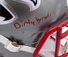 Kyle Pitts Autographed Atlanta Falcons Flash Silver Full Size Authentic Speed Helmet "Dirty Bird" (Smudge) Beckett BAS QR #WL25812