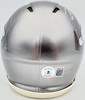 Zach Wilson Autographed New York Jets Flash Silver Speed Mini Helmet Beckett BAS QR Stock #198873