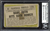 Paul Hopkins & Willis Hudlin Autographed 1961 Topps Card #401 Babe Ruth's 500 HR & 59th HR Pitchers Beckett BAS #13608699