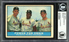 Bill White, Daryl Spencer & Ernie Broglio Autographed 1961 Topps Card #451 St. Louis Cardinals Beckett BAS #13608805