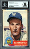 Bob Porterfield Autographed 1953 Topps Card #108 Washington Nationals Beckett BAS #13609925