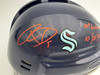 Ryan Donato Autographed Seattle Kraken Blue Mini Helmet "1st Kraken Goal 10/12/21" Fanatics Holo Stock #200297