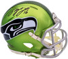 Tyler Lockett Autographed Seattle Seahawks Flash Green Speed Mini Helmet MCS Holo Stock #200482