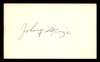 Johnny Mize Autographed 3x5 Index Card St. Louis Cardinals, New York Yankees SKU #200828