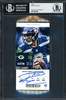 Russell Wilson Autographed 2018 3x6 Ticket Seattle Seahawks Vs. Packers 11-15-18 Beckett BAS #13447258