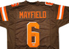 Cleveland Browns Baker Mayfield Autographed Brown Jersey Beckett BAS QR Stock #201667