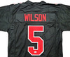 Ohio State Buckeyes Garrett Wilson Autographed Black Jersey Beckett BAS Stock #201973