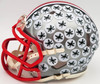 TreVeyon Henderson Autographed Ohio State Buckeyes Flash Silver Speed Mini Helmet Beckett BAS QR Stock #202074