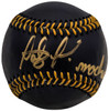 Fernando Tatis Jr. Autographed Official Black MLB Baseball San Diego Padres In Gold "Machalo!" JSA Stock #202010