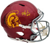Drake London Autographed USC Trojans Maroon Full Size Authentic Speed Helmet Beckett BAS QR Stock #202054