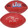 Tom Brady Autographed Official NFL Leather SB LIII Logo Football Tampa Bay Buccaneers Fanatics Holo Stock #202347
