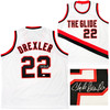 Portland Trailblazers Clyde Drexler Autographed White Jersey The Glide JSA Stock #202349