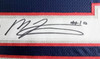 New England Patriots Mac Jones Autographed Framed Blue Jersey Beckett BAS QR Stock #202403