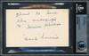 Hank Severeid Autographed 3x5 Index Card New York Yankees "To Gerald" Beckett BAS #14066620