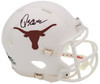 Quinn Ewers Autographed Texas Longhorns White Speed Mini Helmet Beckett BAS QR Stock #202908