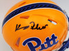 Kenny Pickett Autographed Pittsburgh Panthers Yellow Speed Mini Helmet Beckett BAS QR Stock #202974
