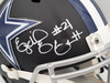 Ezekiel Elliott Autographed Dallas Cowboys Flat Matte Black Full Size Replica Speed Helmet Beckett BAS QR Stock #203005