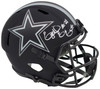 Ezekiel Elliott Autographed Dallas Cowboys Eclipse Black Full Size Replica Speed Helmet Beckett BAS QR Stock #203007