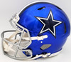 Ezekiel Elliott Autographed Dallas Cowboys Flash Blue Full Size Authentic Speed Helmet Beckett BAS QR Stock #203009