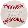 Tom Henrich Autographed Official AL Baseball New York Yankees Beckett BAS #BE16623