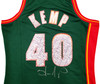 Seattle Supersonics Shawn Kemp Autographed Green Authentic Mitchell & Ness Hardwood Classics Swingman Jersey NBA Top 75 Size L MCS Holo Stock #203426